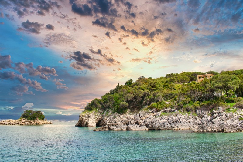 Corfu, Greece virtual backdrop