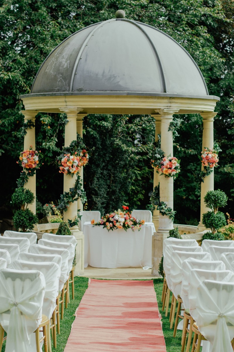 shelter at outdoor wedding